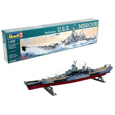 KIT PARA MONTAR REVELL NAVIO DE GUERRA U.S.S MISSOURI 1/535 75 PEÇAS REV 05092